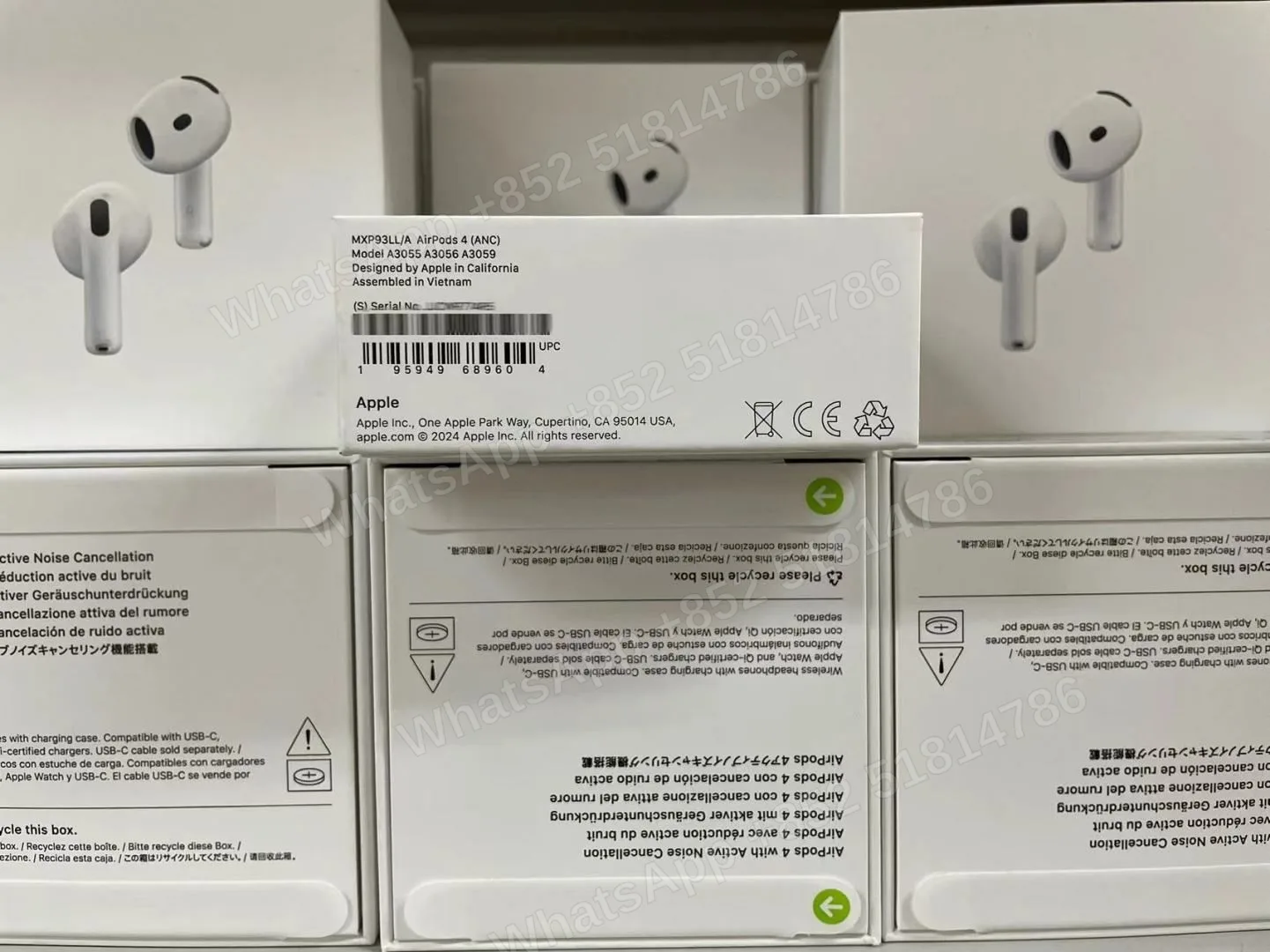 AirPods-Brand new-AirPods 4（2024）ANC-不分-A3055 A3056 A3059-LL-A-不分-Not Activate - LiuDao stock photo 2