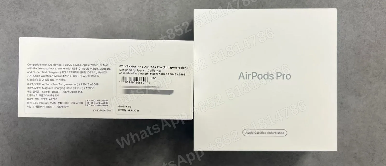 AirPods-CPO-AirPods Pro 2（2023）USB-C-不分-A3047 A3048 A3049-KH-A-不分-Not Activate - LiuDao stock photo 1