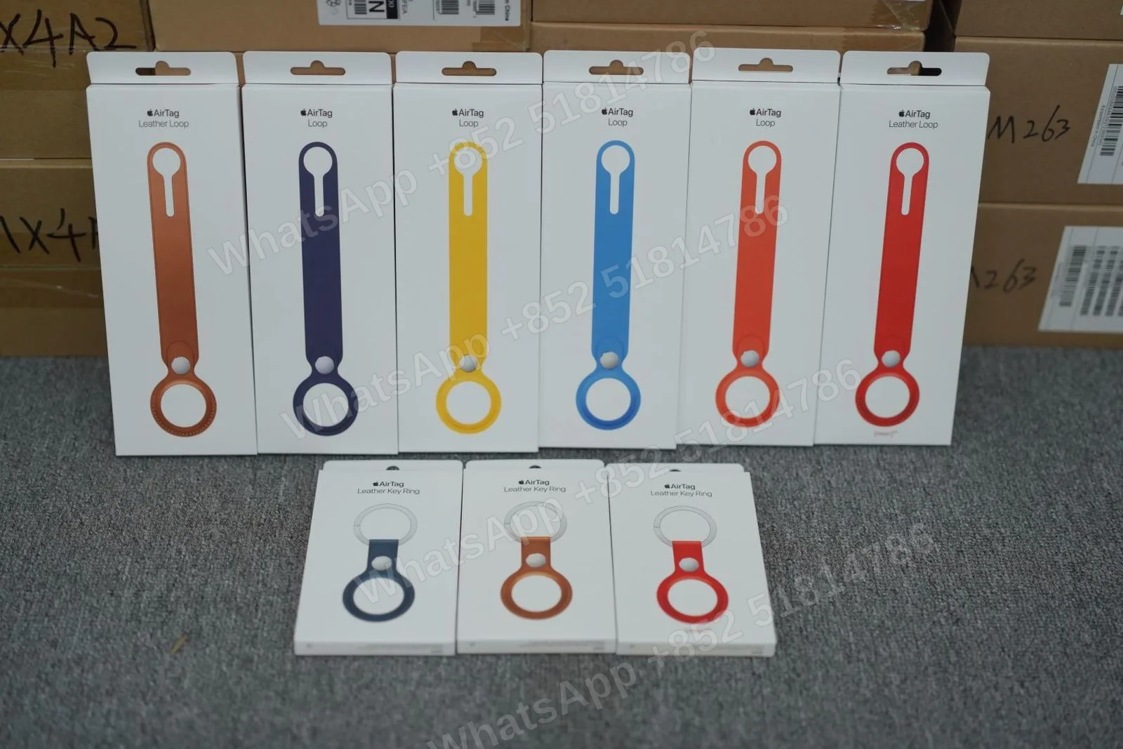 • AIRTAG LEATHER KEY RING 🔑 • AIRTAG LEATHER LOOP 🧵 • AIRTAG LOOP 🔗 - LiuDao stock photo 1