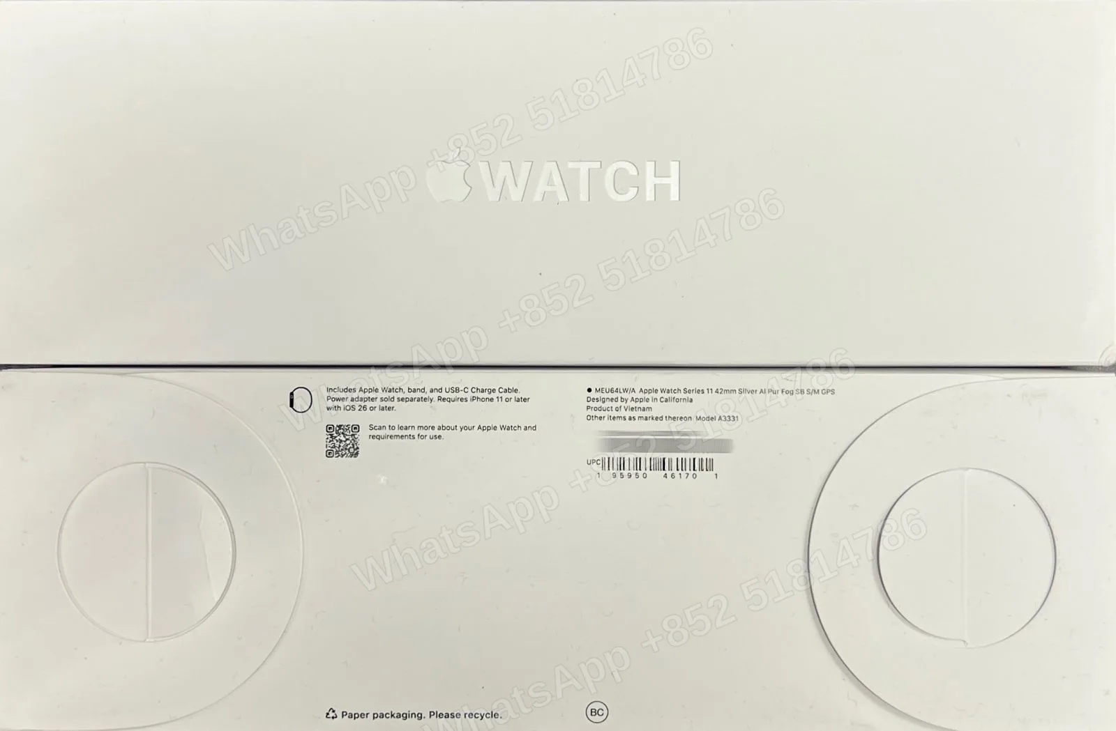 AppleWatch-Brand new-Watch S11 42mm Aluminum（2025）-GPS-A3331-LW-A-S-M-Not Activate - LiuDao stock photo 2