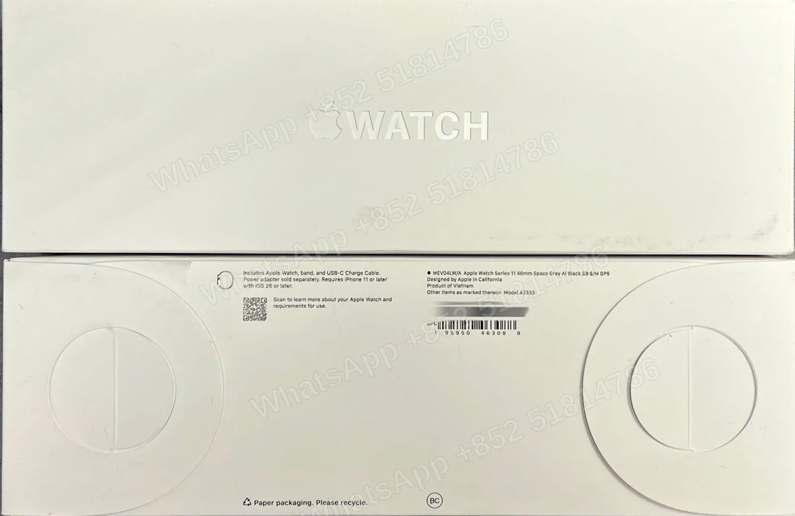 AppleWatch-Brand new-Watch S11 46mm Aluminum（2025）-GPS-A3333-LW-A-S-M-Not Activate - LiuDao stock photo 1