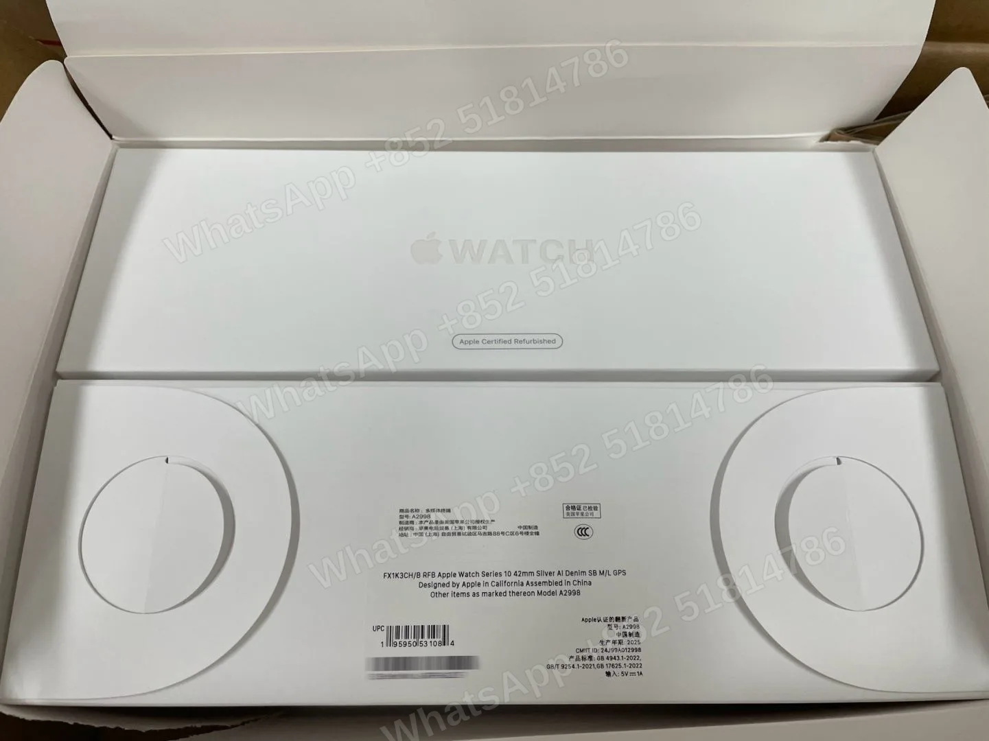 AppleWatch-CPO-Watch S10 42mm Aluminum（2024）-GPS-A2998-CH-B-M-L-Not Activate - LiuDao stock photo 1