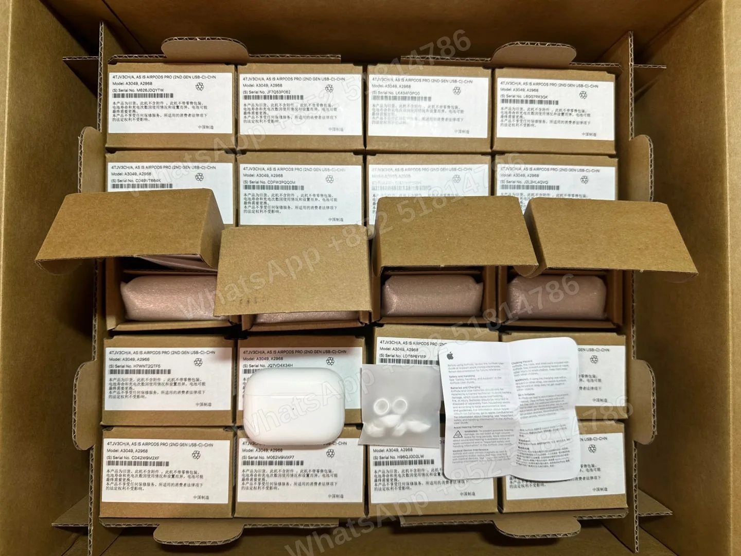 Bluetooth headphones(藍牙耳機)-Asis-Apple Models: AirPods Pro 2 (2023) USB-C Version: A3047 A3048 A3049-CH/A Status: Active