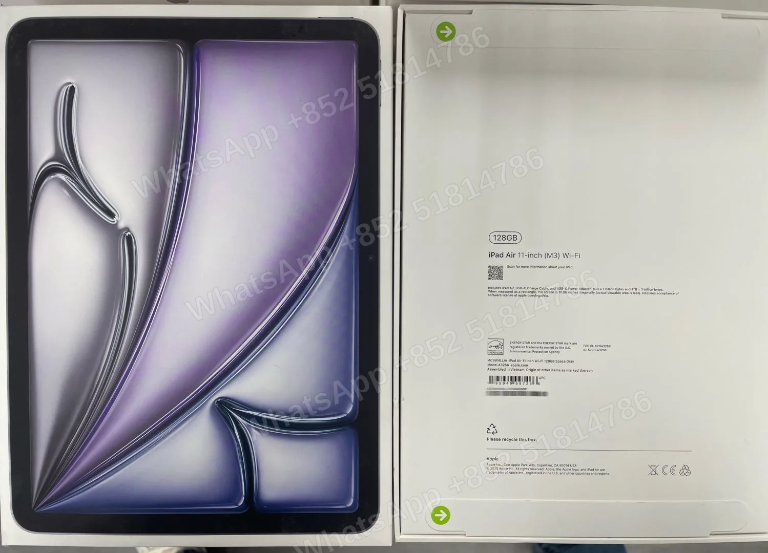 iPad-Brand new-iPad Air 7 11-inch（2025）M3-Wi-Fi-A3266-LL-A-128GB-Not Activate - LiuDao stock photo 1