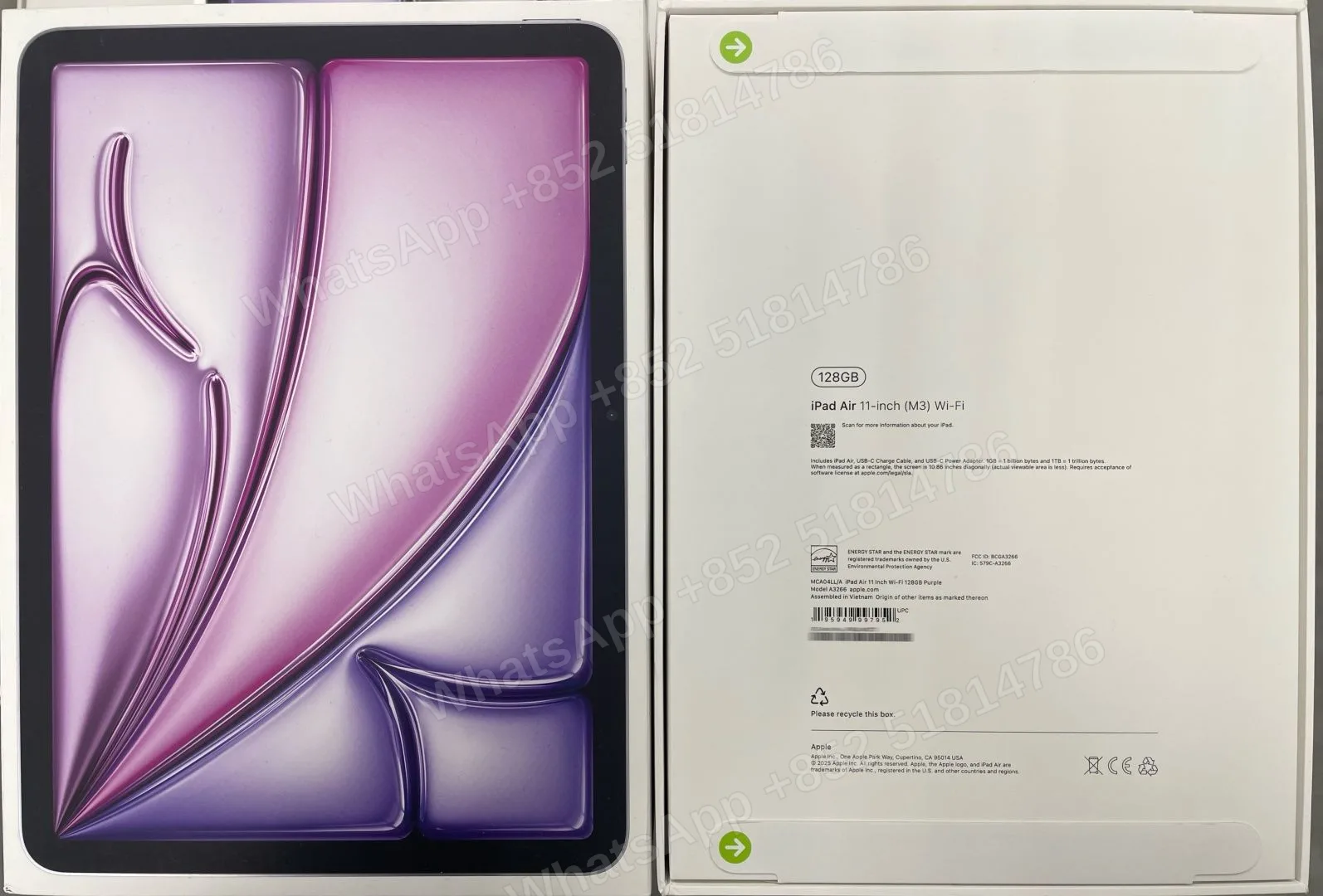 iPad-Brand new-iPad Air 7 11-inch（2025）M3-Wi-Fi-A3266-LL-A-128GB-Not Activate - LiuDao stock photo 2