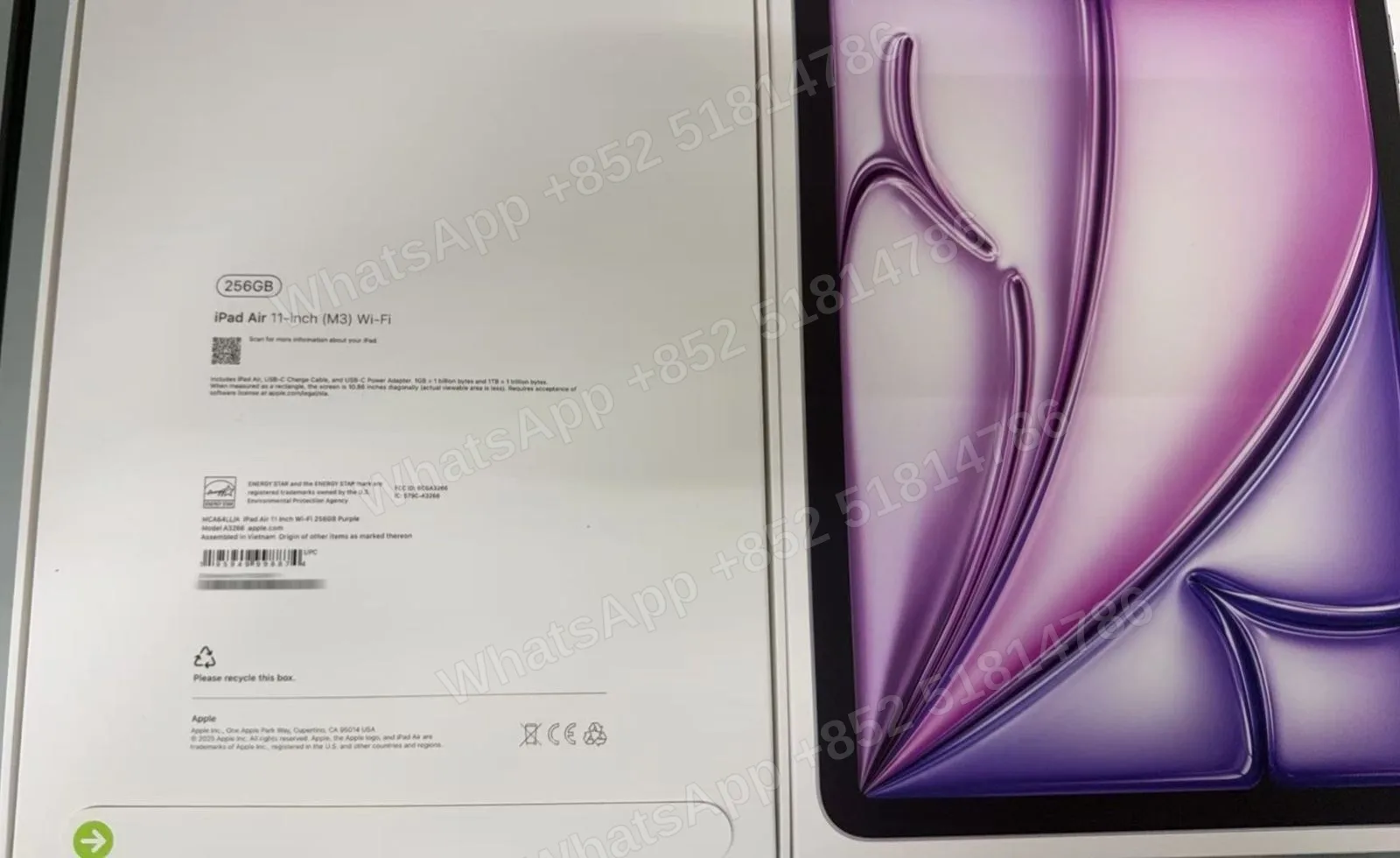iPad-Brand new-iPad Air 7 11-inch（2025）M3-Wi-Fi-A3266-LL-A-256GB-Not Activate - LiuDao stock photo 3