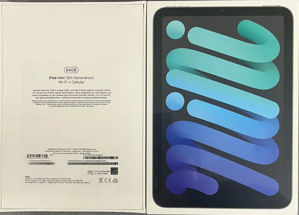 iPad-Brand new-iPad Mini 6（2021）-Wi-Fi+Cellular-A2568-LL-A-64GB-Not Activate - LiuDao iPad stock photo 1