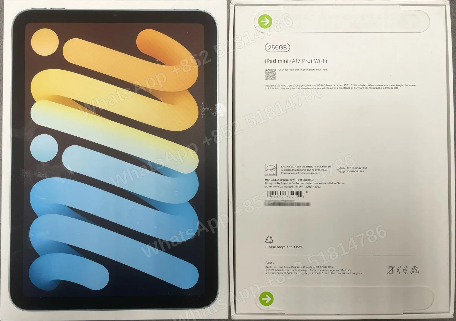 iPad-Brand new-iPad Mini 7（2024）A17 Pro-Wi-Fi-A2993-LL-A-256GB-Not Activate - LiuDao stock photo 1