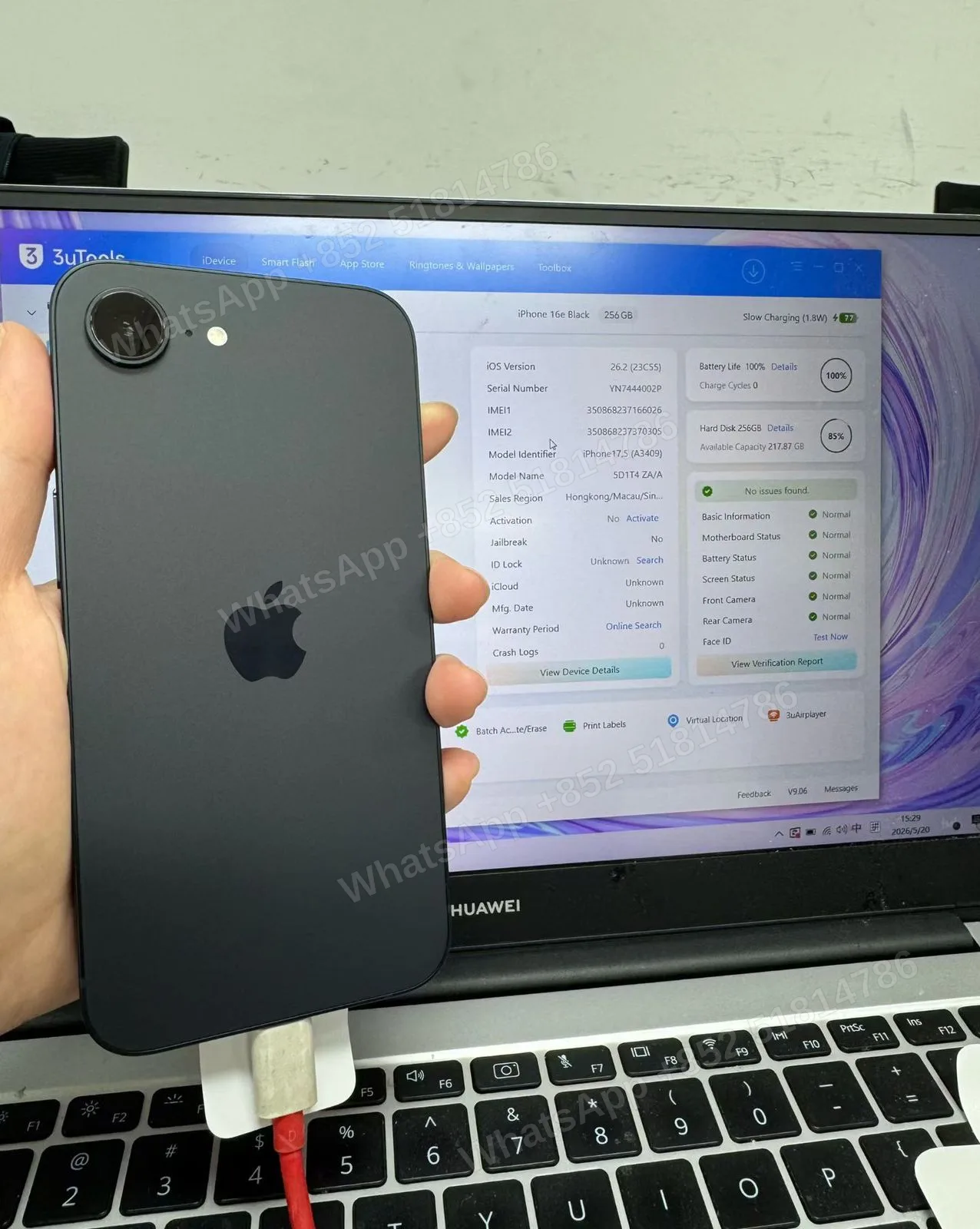 iPhone 16E A+ Battery 100 Non activated/ Activated Apple Asis+ / Asis - LiuDao stock photo 4