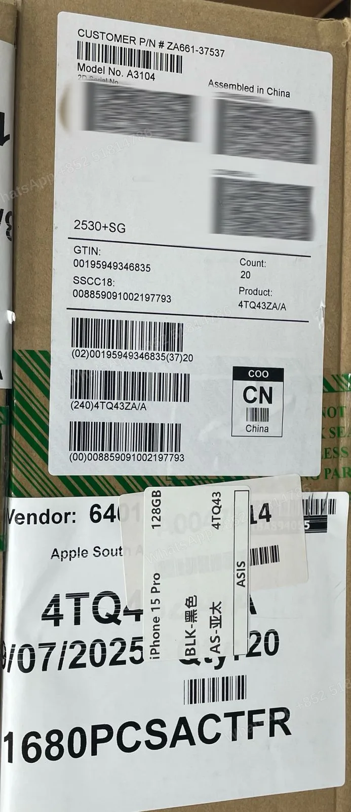 iPhone-Asis-iphone 15 Pro-2 Sim-A3104-ZA-A-128GB-Active - LiuDao stock photo 4