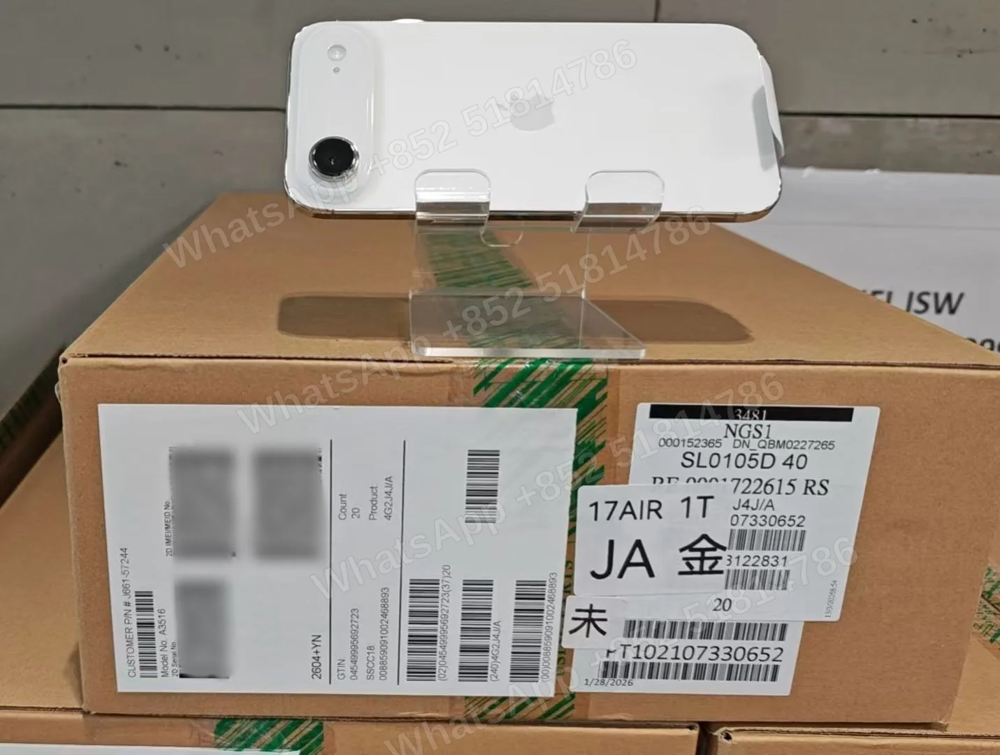 iPhone-Asis+-iPhone Air-E-Sim-A3516-J-A-1TB-Not Activate - LiuDao stock photo 1
