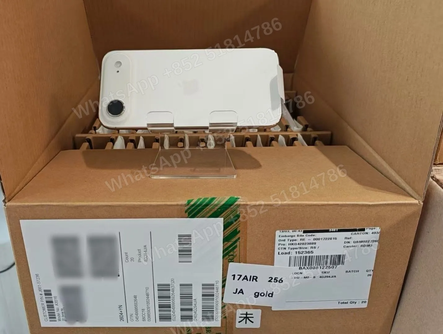 iPhone-Asis+-iPhone Air-E-Sim-A3516-J-A-256GB-Not Activate - LiuDao stock photo 1