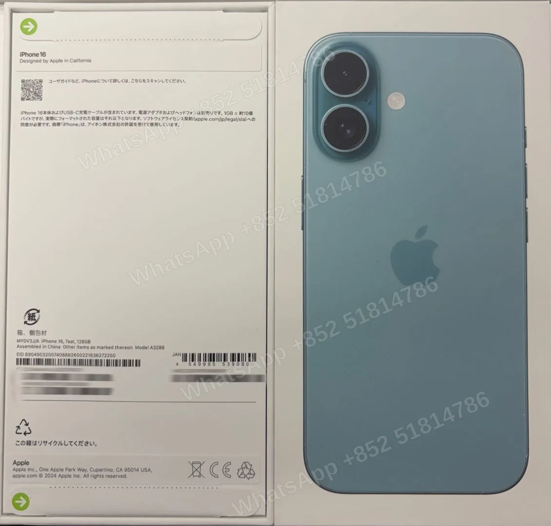 iPhone-Brand new-iphone 16-1 Sim+E Sim-A3286-J-A-128GB-Not Activate - LiuDao stock photo 1