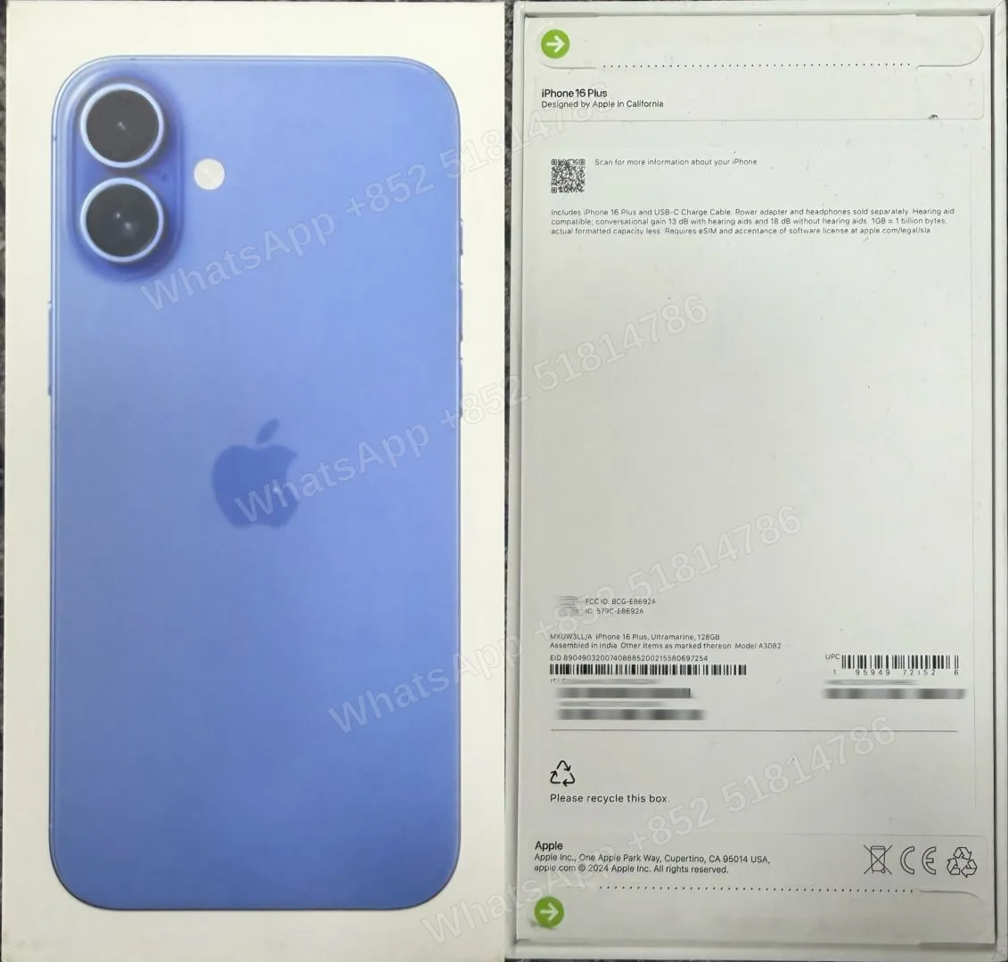 iPhone-Brand new-iphone 16 Plus-E-Sim-A3082-LL-A-128GB-Not Activate - LiuDao stock photo 1