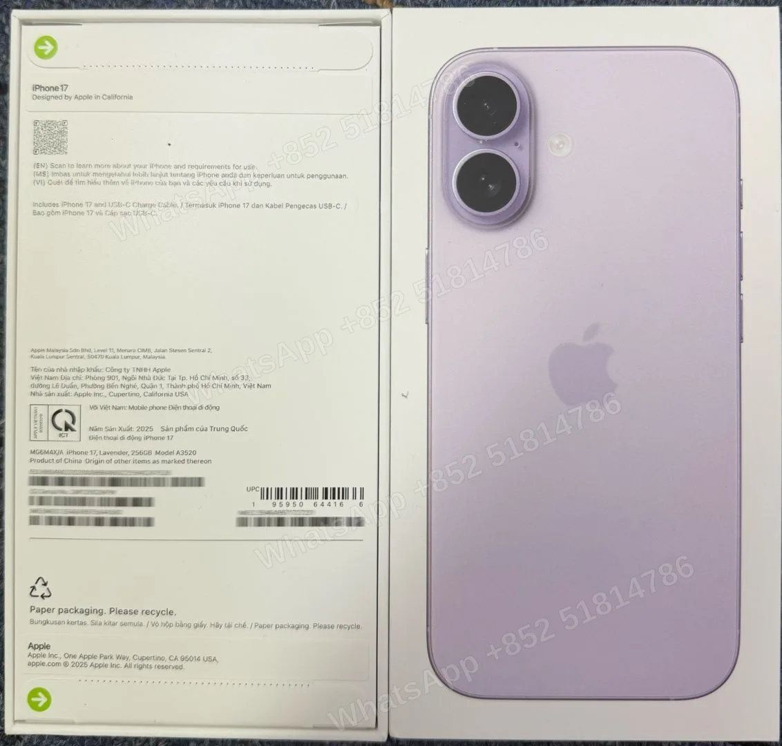 iPhone-Brand new-iPhone 17-1 Sim+E Sim-A3520-X-A-256GB-Not Activate - LiuDao stock photo 5