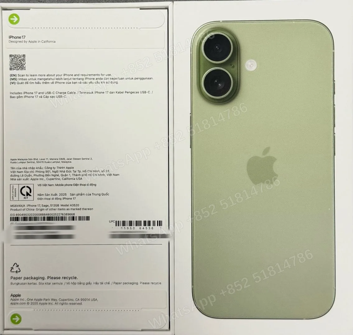iPhone-Brand new-iPhone 17-1 Sim+E Sim-A3520-X-A-512GB-Not Activate - LiuDao stock photo 3