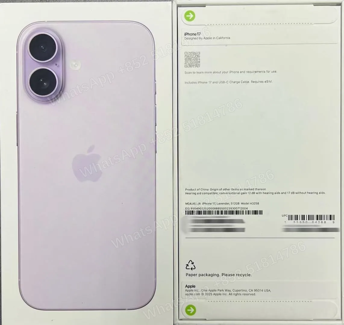 iPhone-Brand new-iPhone 17 -E-Sim-A3258-LL-A-512GB-Not Activate - LiuDao stock photo 1