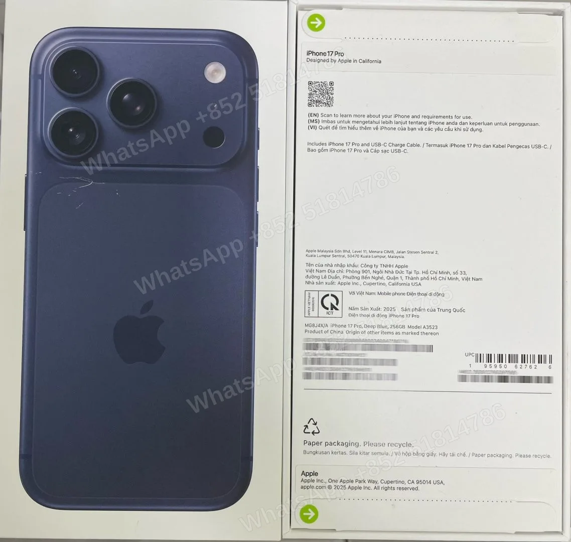 iPhone-Brand new-iPhone 17 Pro-1 Sim+E Sim-A3523-X-A-256GB-Not Activate - LiuDao stock photo 2