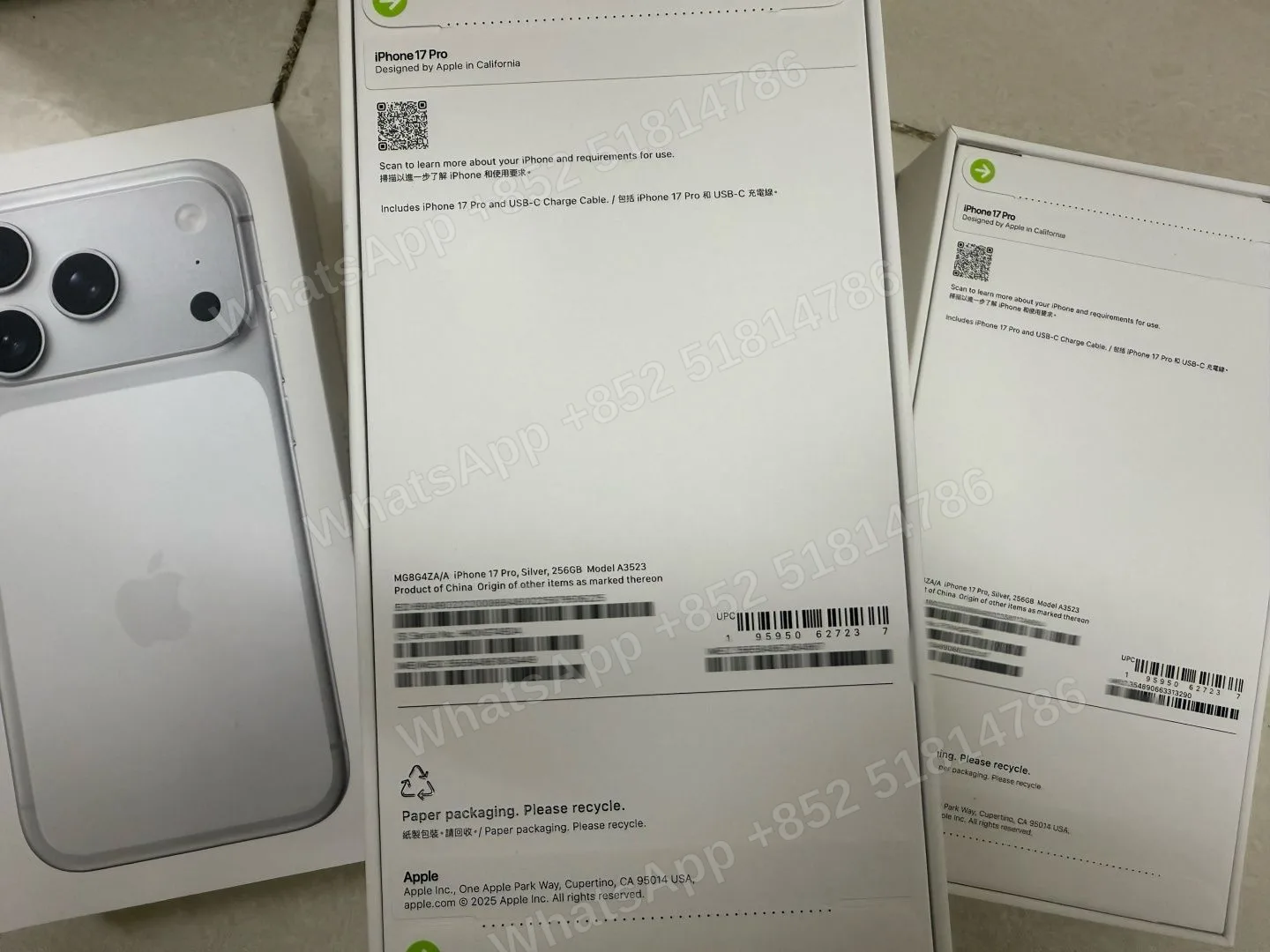 iPhone-Brand new-iPhone 17 Pro-1 Sim+E Sim-A3523-ZA-A-256GB-Not Activate - LiuDao stock photo 8