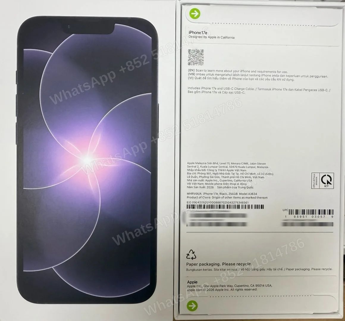 iPhone-Brand new-iPhone 17e-1 Sim+E Sim-A3634-X-A-256GB-Not Activate - LiuDao stock photo 2