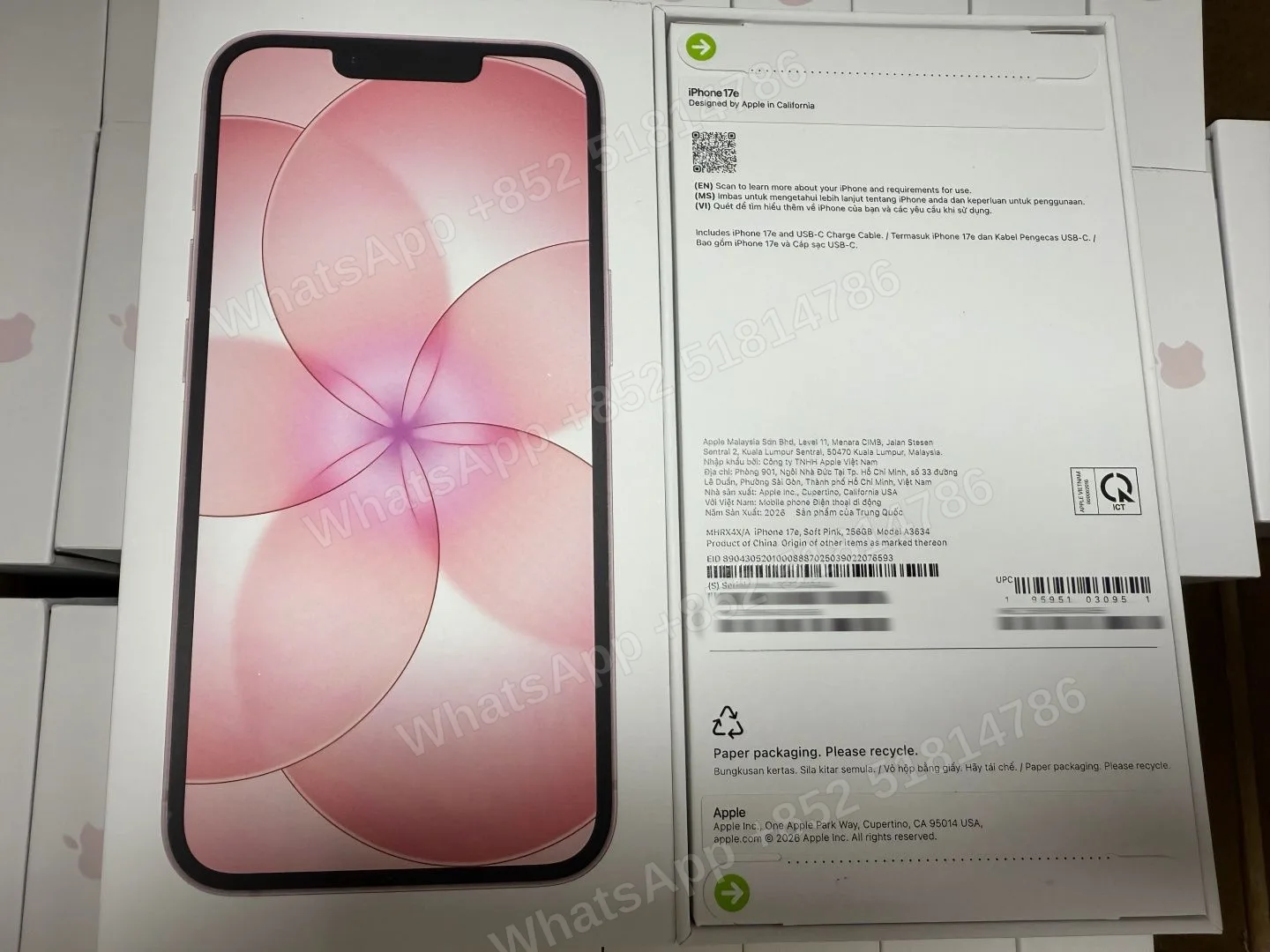 iPhone-Brand new-iPhone 17e-1 Sim+E Sim-A3634-X-A-256GB-Not Activate - LiuDao stock photo 3