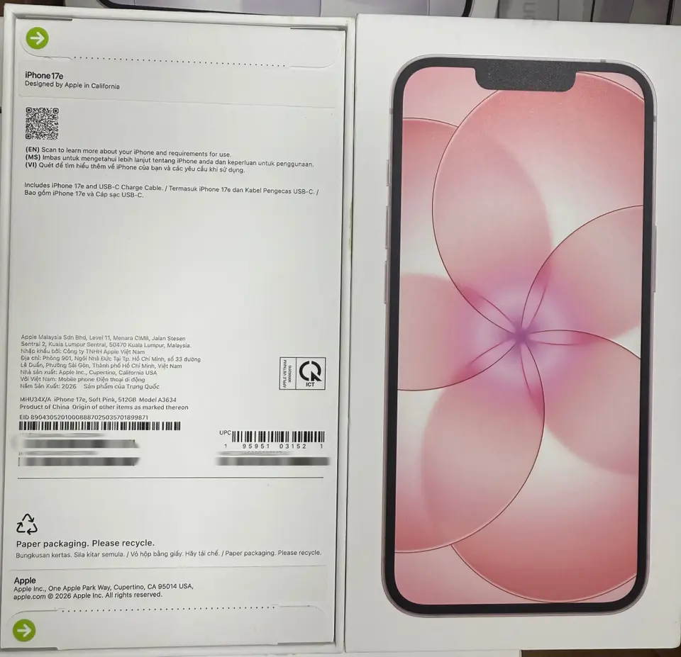 iPhone-Brand new-iPhone 17e-1 Sim+E Sim-A3634-X-A-512GB-Not Activate - LiuDao iPhone stock photo 1