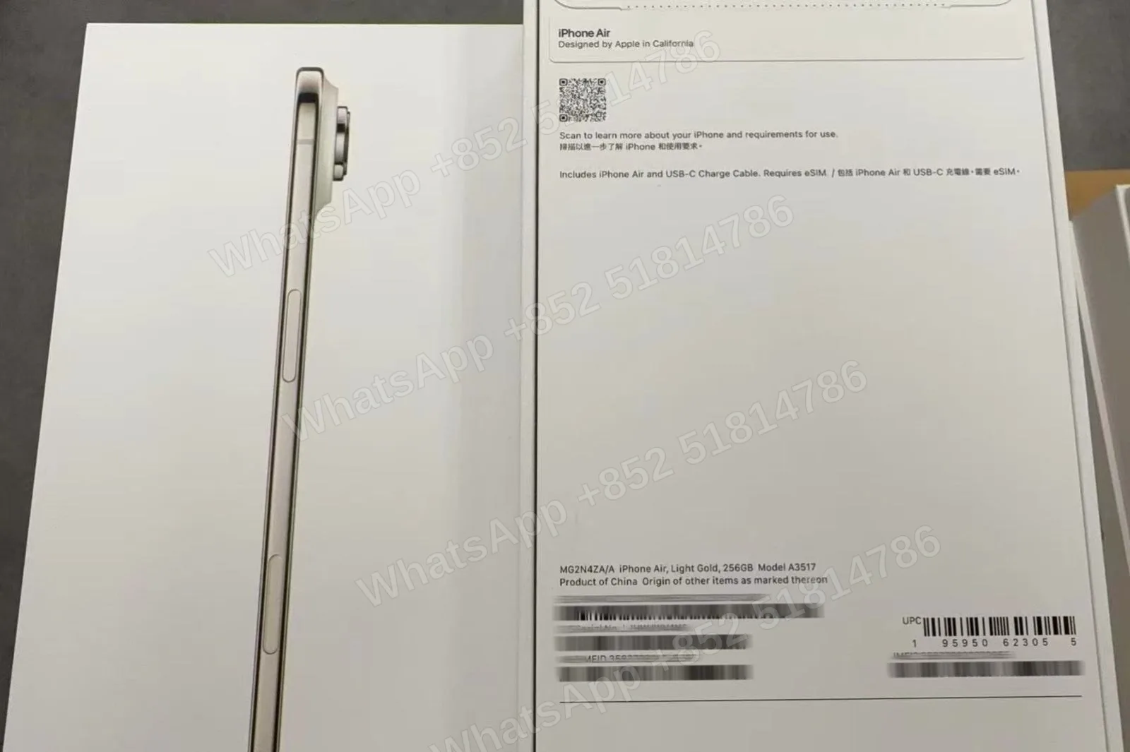 iPhone-Brand new-iPhone Air-E-Sim-A3517-ZA-A-256GB-Not Activate - LiuDao stock photo 5
