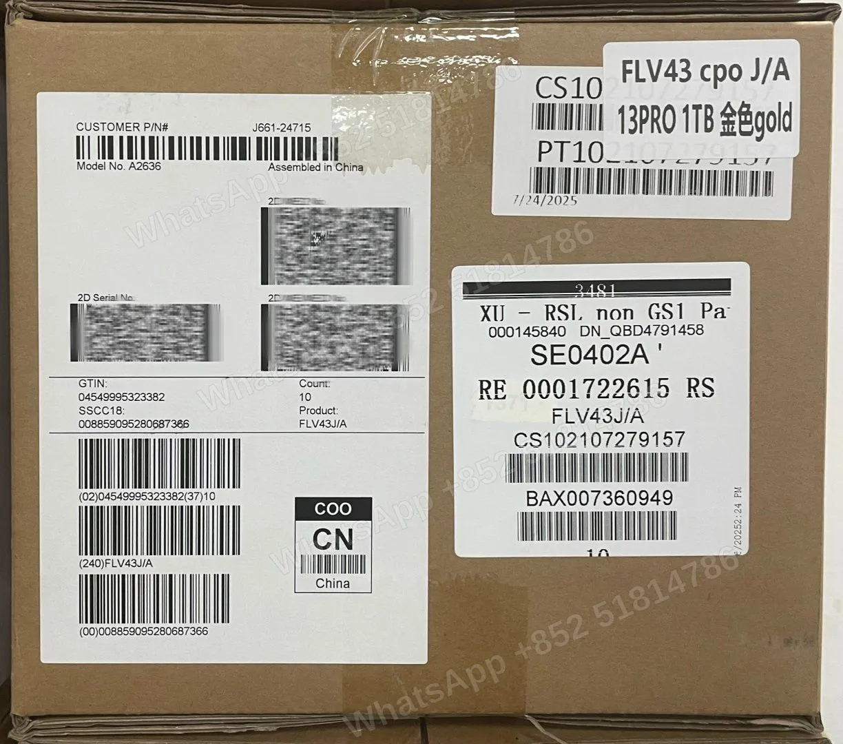 iPhone-CPO-iphone 13 Pro-1 Sim+E Sim-A2636-J-A-1TB-Not Activate - LiuDao stock photo 1