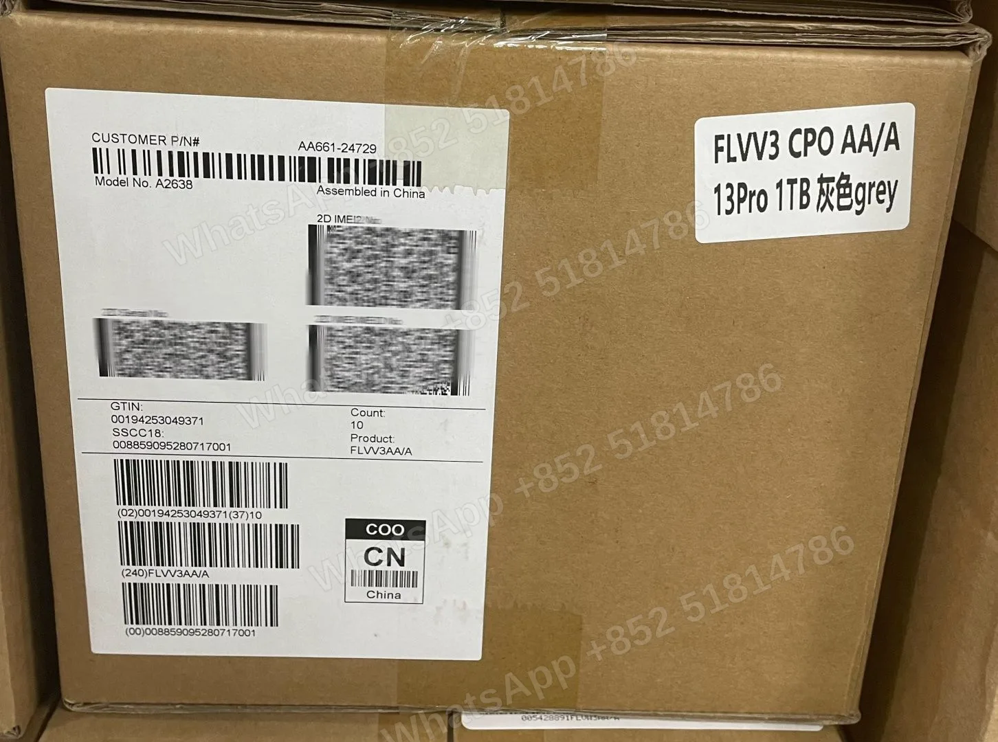 iPhone-CPO-iphone 13 Pro-1 Sim+E Sim-A2638-AA-A-1TB-Not Activate - LiuDao stock photo 1