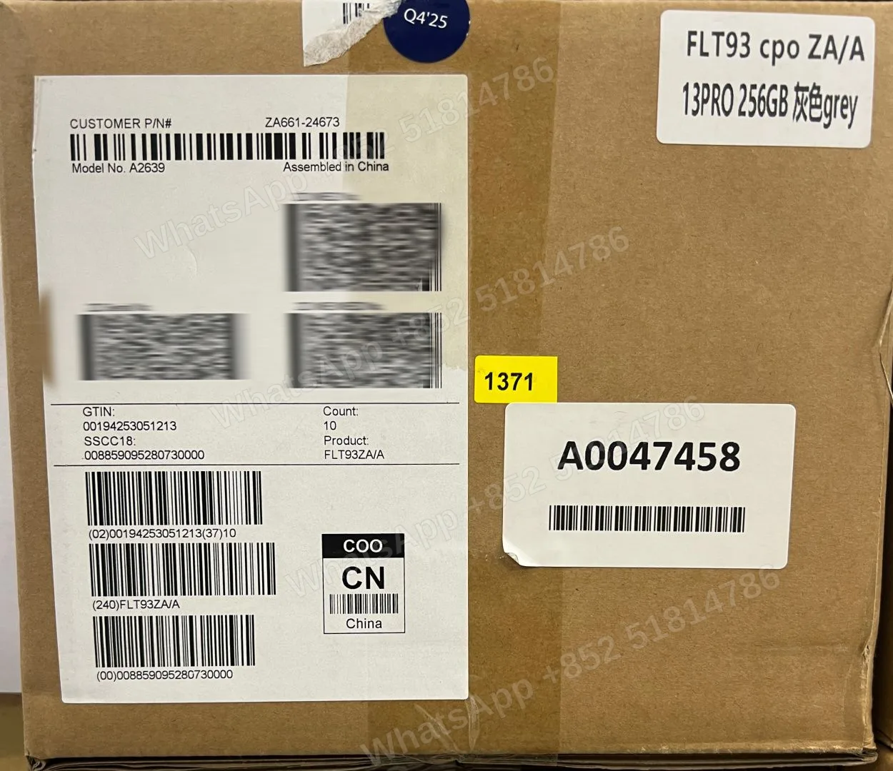 iPhone-CPO-iphone 13 Pro-2 Sim-A2639-ZA-A-256GB-Not Activate - LiuDao stock photo 1