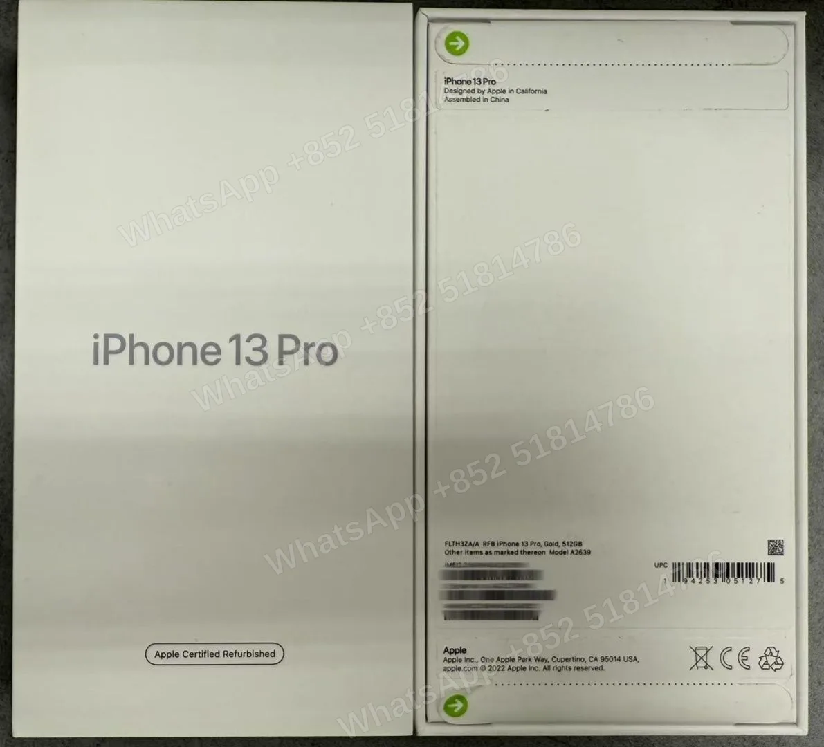 iPhone-CPO-iphone 13 Pro-2 Sim-A2639-ZA-A-512GB-Not Activate - LiuDao stock photo 1