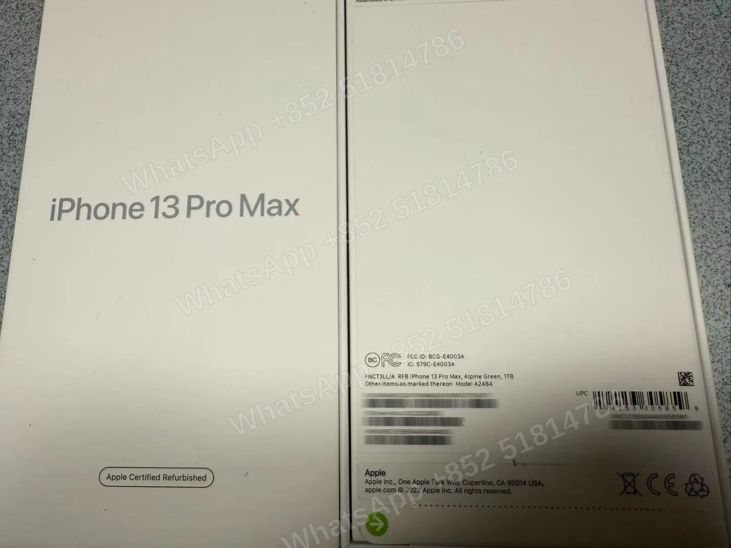 iPhone-CPO-iphone 13 ProMax-1 Sim+E Sim-A2484-LL-A-1TB-Not Activate - LiuDao stock photo 1
