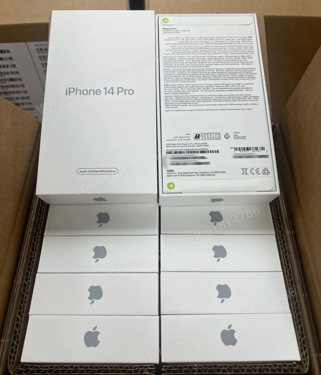 iPhone-CPO-iphone 14 Pro-1 Sim+E Sim-A2890-AA-A-256GB-Not Activate - LiuDao stock photo 1
