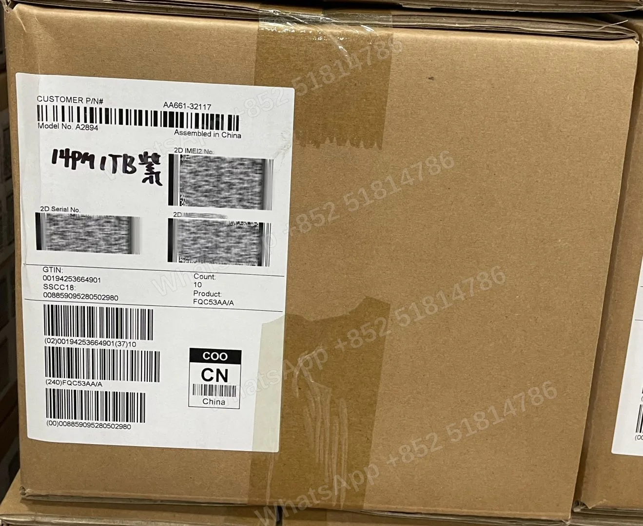 iPhone-CPO-iphone 14 ProMax-1 Sim+E Sim-A2894-AA-A-1TB-Not Activate - LiuDao stock photo 1