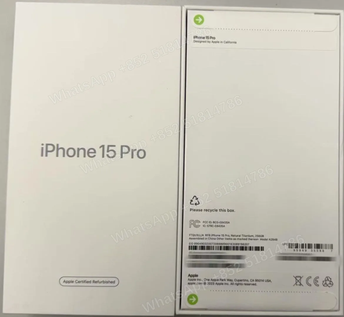 iPhone-CPO-iphone 15 Pro-E-Sim-A2848-LL-A-256GB-Not Activate - LiuDao stock photo 2