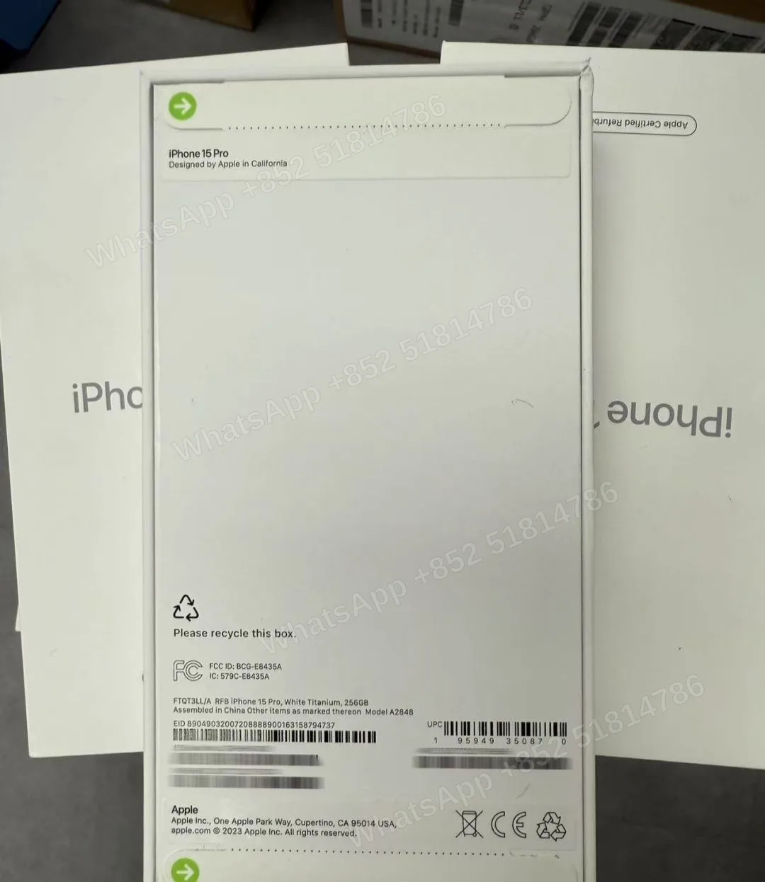 iPhone-CPO-iphone 15 Pro-E-Sim-A2848-LL-A-256GB-Not Activate - LiuDao stock photo 7