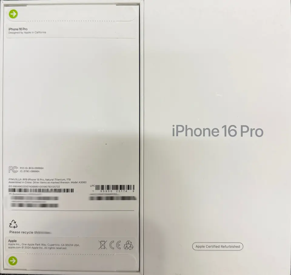 iPhone-CPO-iPhone 16 Pro-E-Sim-A3083-LL-A-1TB-Not Activate - LiuDao iPhone stock photo 1