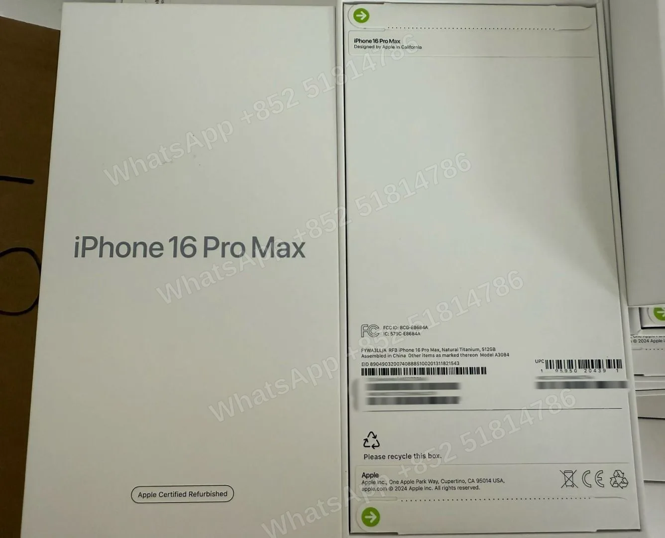 iPhone-CPO-iphone 16 ProMax-E-Sim-A3084-LL-A-512GB-Not Activate - LiuDao stock photo 2
