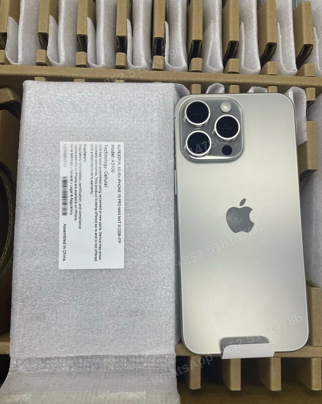 Phones(手機)-Asis+-iphone 15 ProMax-1 Sim+E Sim-A3106-ZP-A-512GB-Not Activate - LiuDao stock photo 3