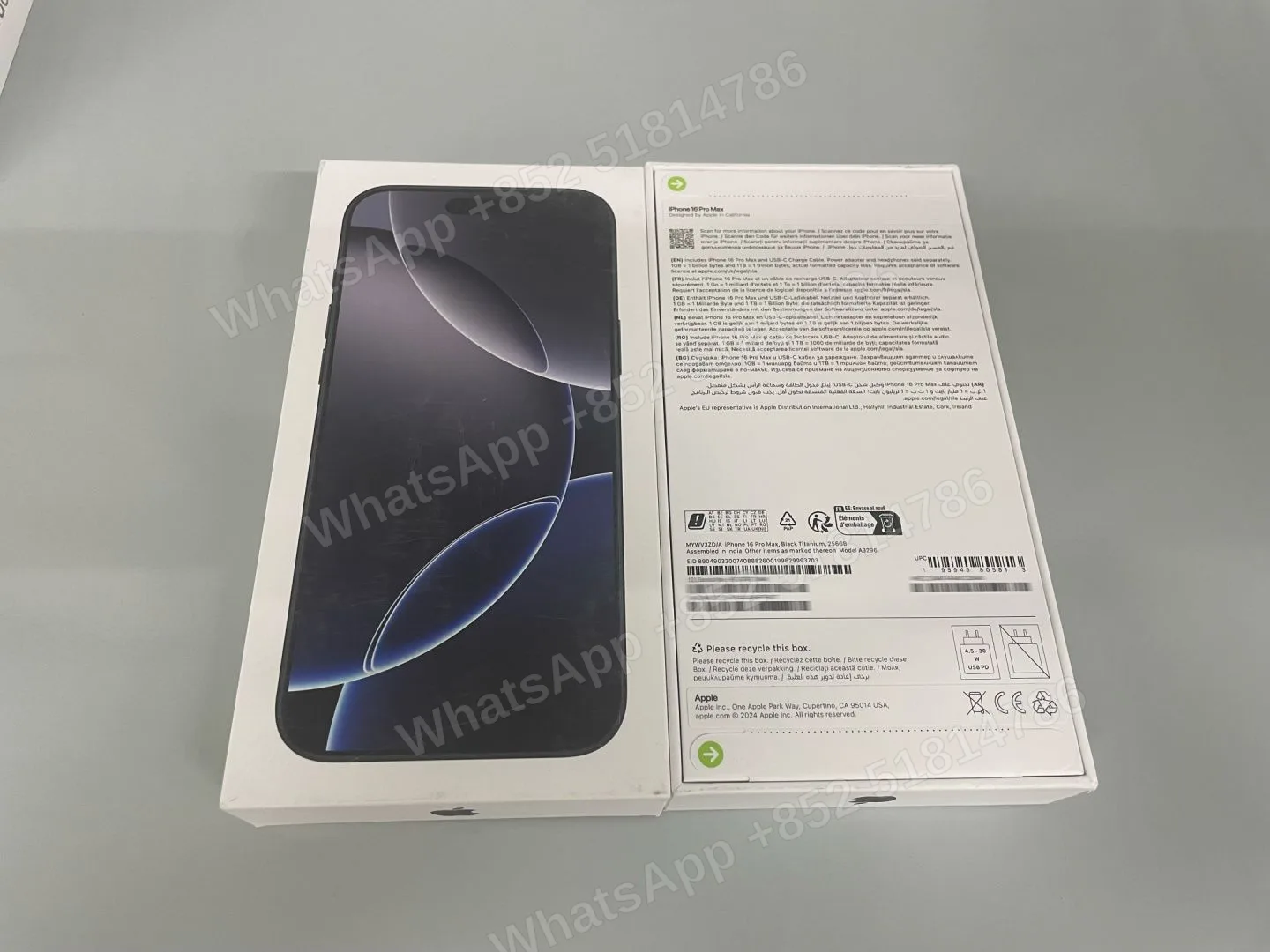 Phones(手機)-Brand new-iphone 16 ProMax-1 Sim+E Sim-A3296-ZD-A-256GB-Not Activate - LiuDao stock photo 2