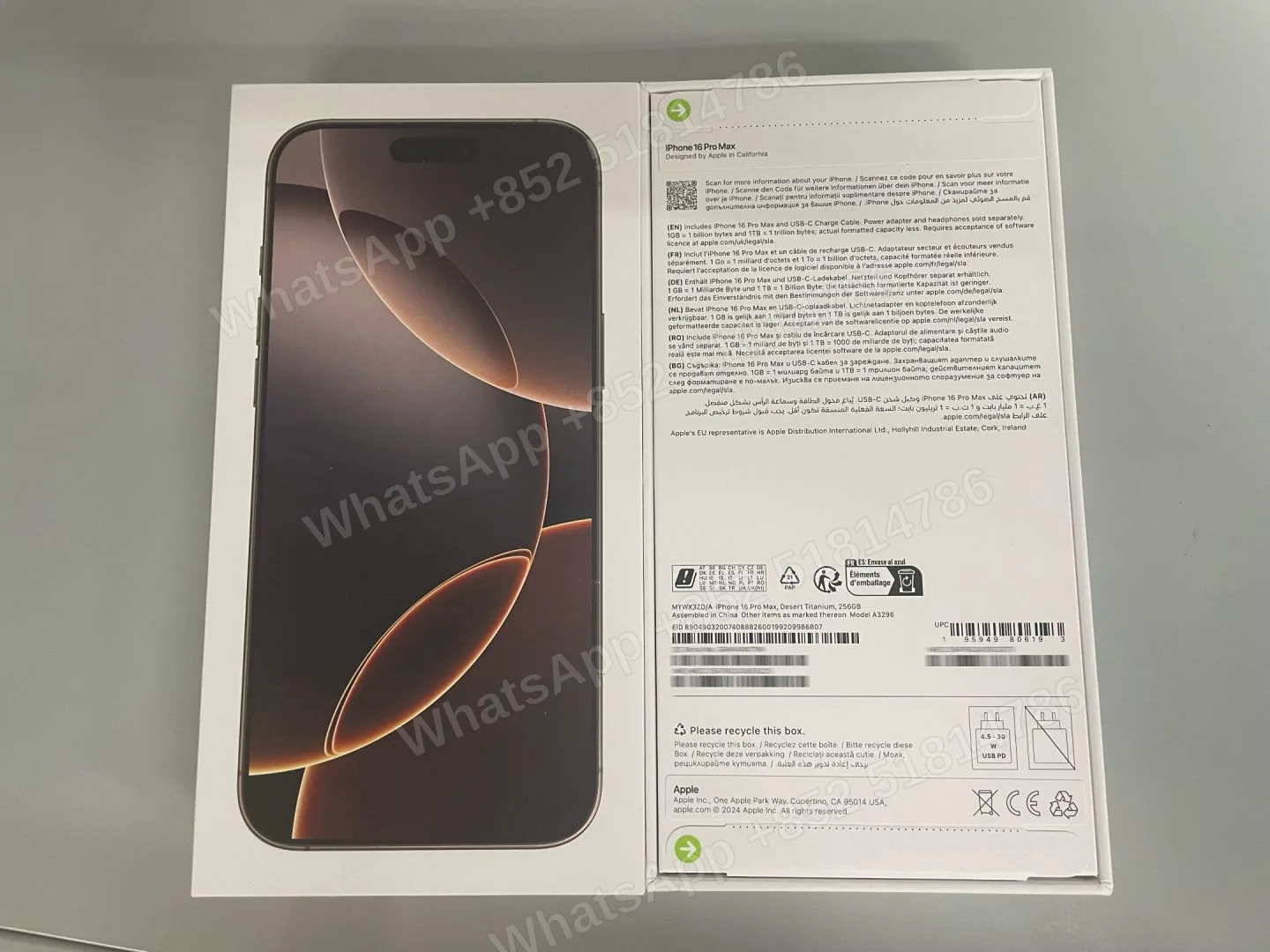 Phones(手機)-Brand new-iphone 16 ProMax-1 Sim+E Sim-A3296-ZD-A-256GB-Not Activate - LiuDao stock photo 3