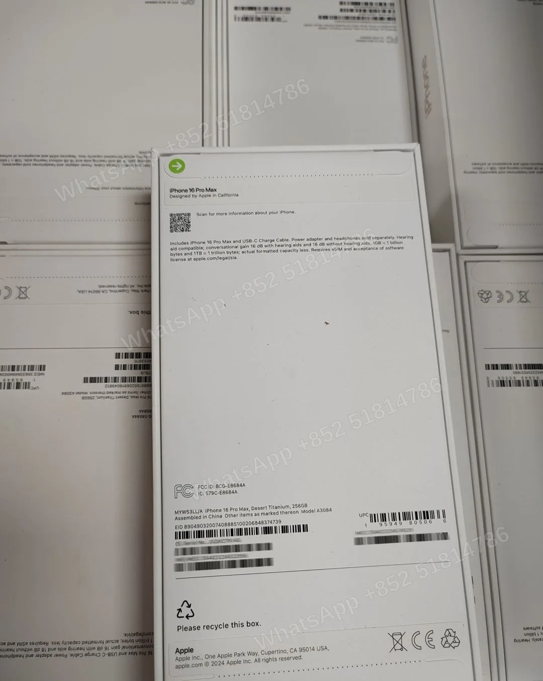 Phones(手機)-Brand new-iphone 16 ProMax-E-Sim-A3084-LL-A-256GB-Not Activate - LiuDao stock photo 2