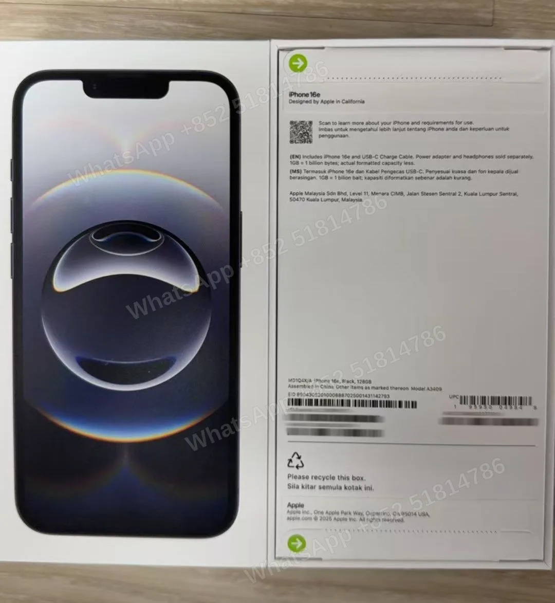 Phones(手機)-Brand new-iphone 16e-1 Sim+E Sim-A3409-X-A-128GB-Not Activate - LiuDao stock photo 2