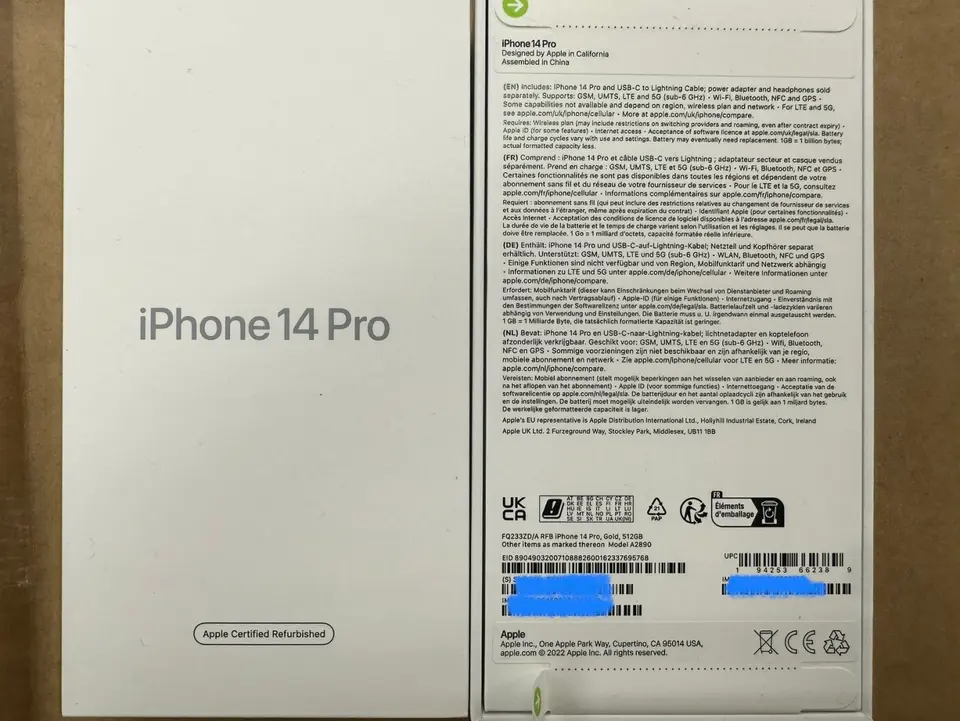 Phones(手機)-CPO-iPhone 14 Pro-1 Sim+E Sim-A2890-ZD-A-512GB-Not Activate - LiuDao iPhone stock photo 1