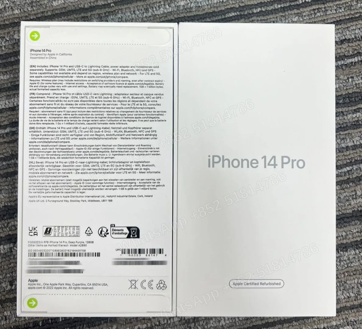 Phones(手機)-CPO-iphone 14 Pro-1 Sim+E Sim-A2890-ZD-A-128GB-Not Activate - LiuDao stock photo 1