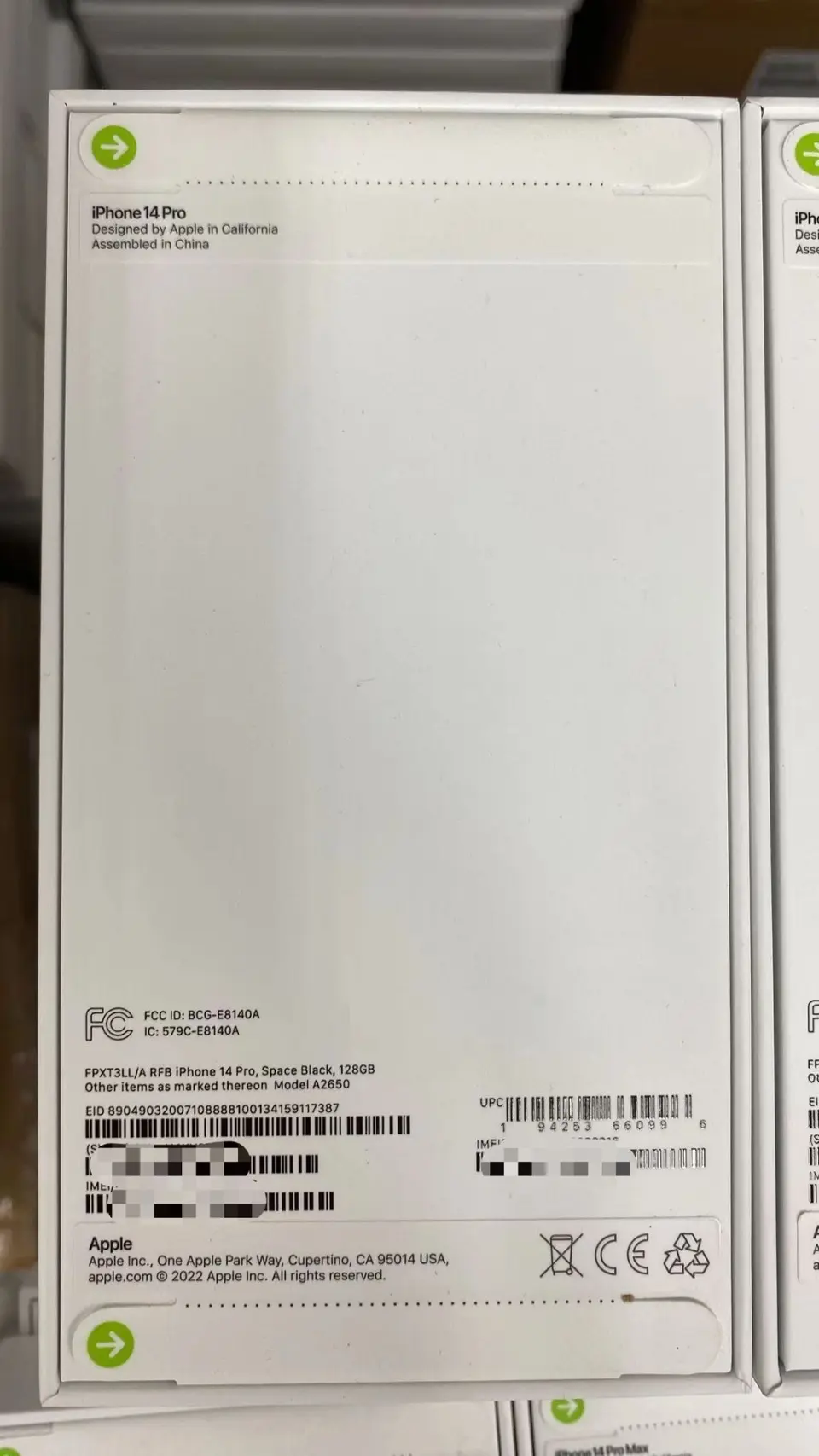 Phones(手機)-CPO-iPhone 14 Pro-E-Sim-A2650-LL-A-128GB-Not Activate - LiuDao iPhone stock photo 1