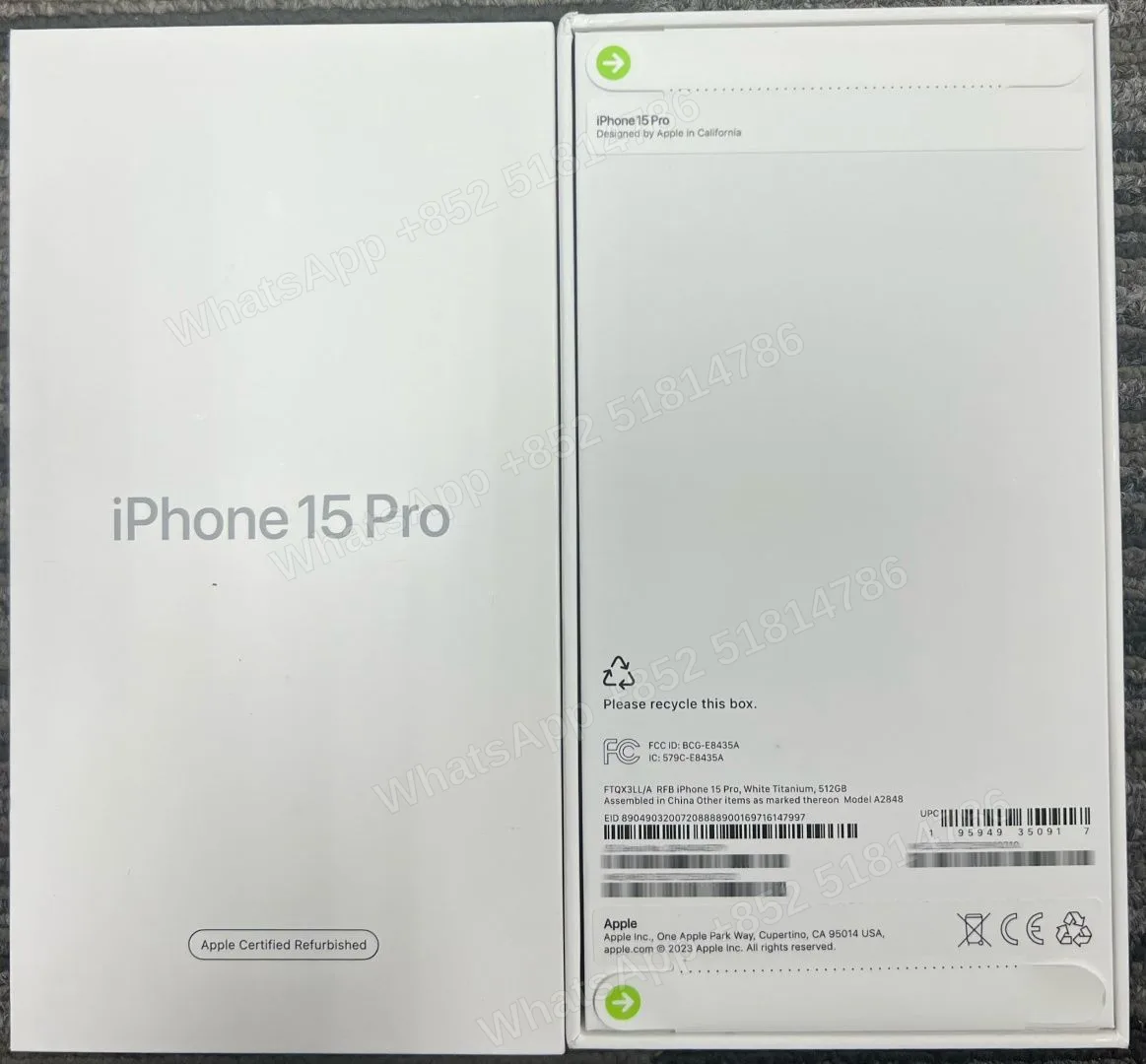 Phones(手機)-CPO-iphone 15 Pro-E-Sim-A2848-LL-A-512GB-Not Activate - LiuDao stock photo 1