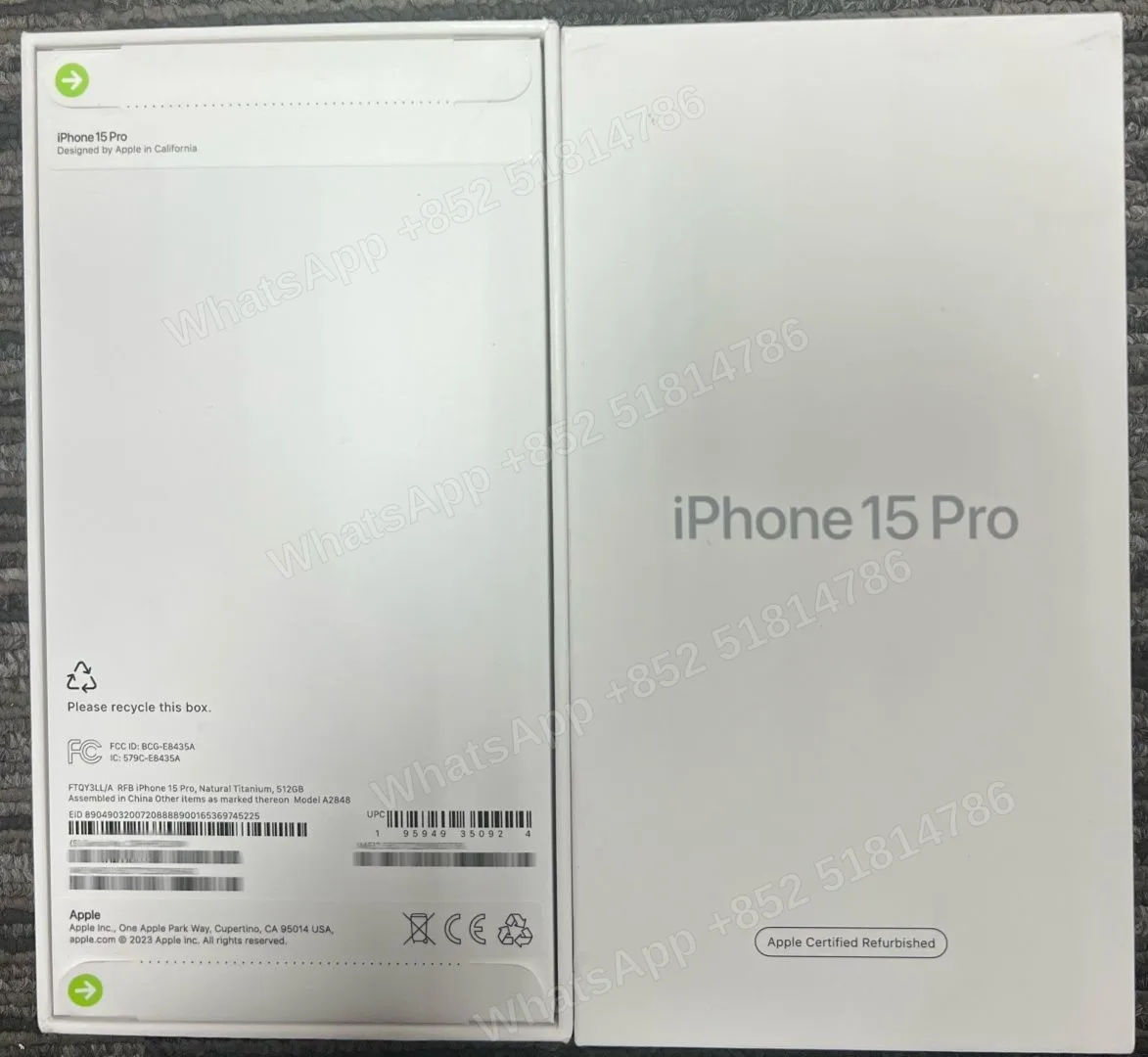 Phones(手機)-CPO-iphone 15 Pro-E-Sim-A2848-LL-A-512GB-Not Activate - LiuDao stock photo 3