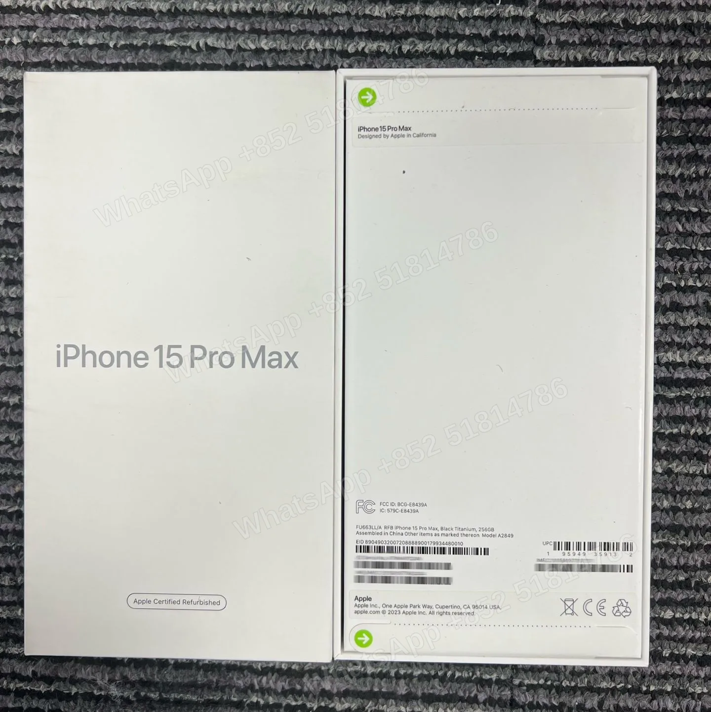 Phones(手機) CPO iphone 15 ProMax E-Sim A2849-LL/A Black Titanium-黑-663 White Titanium-白-673 Blue Titanium-藍-693 - LiuDao