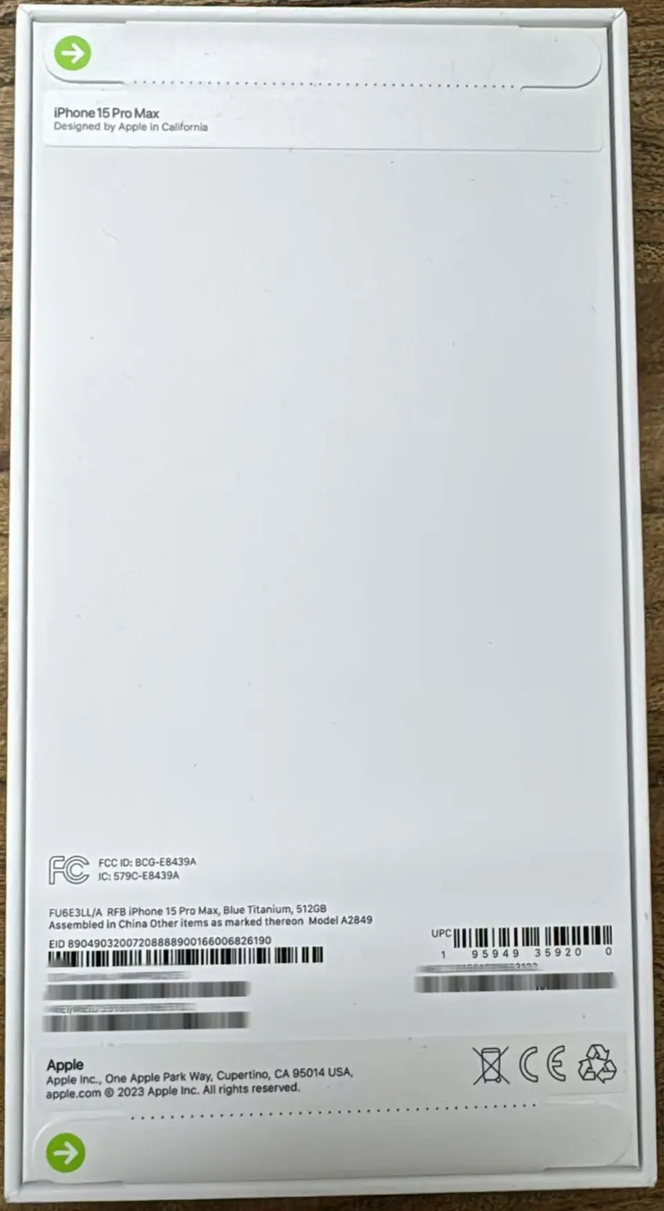 Phones(手機)-CPO-iPhone 15 ProMax-E-Sim-A2849-LL-A-512GB-Not Activate - LiuDao iPhone stock photo 1
